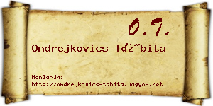 Ondrejkovics Tábita névjegykártya